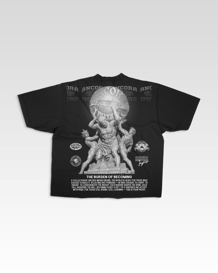 BURDEN OF BECOMING TEE IN BLACK