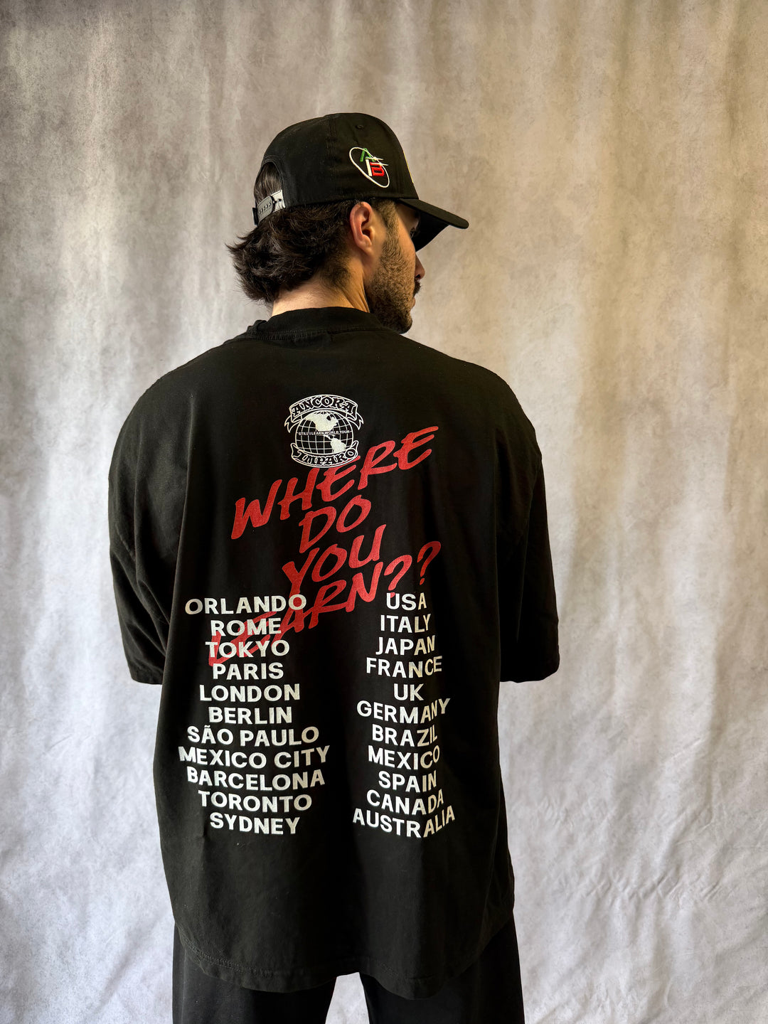 STILL I LEARN WORLD TOUR TEE - BLACK