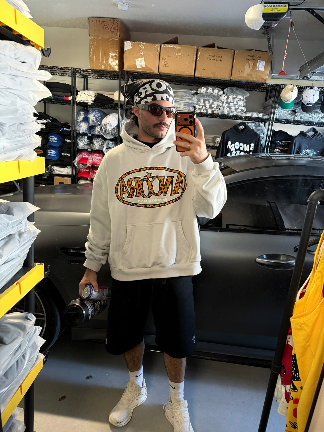 ANCORA SWEAT JORTS - BLACK