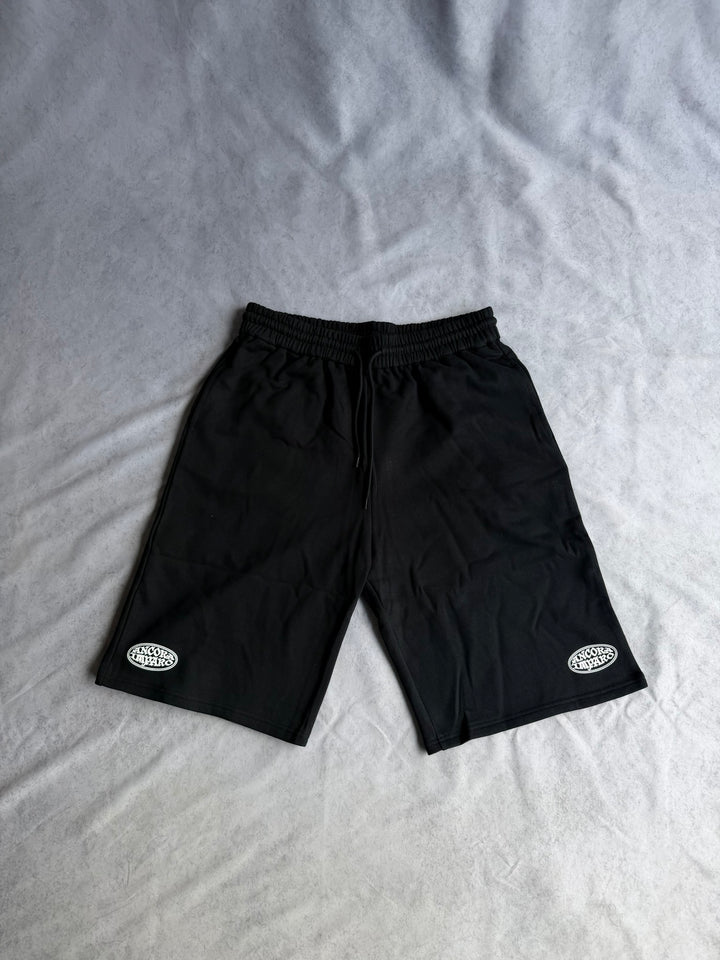 ANCORA SWEAT JORTS - BLACK