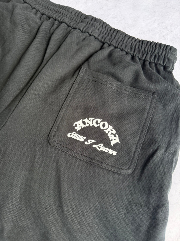 ANCORA SWEAT JORTS - BLACK
