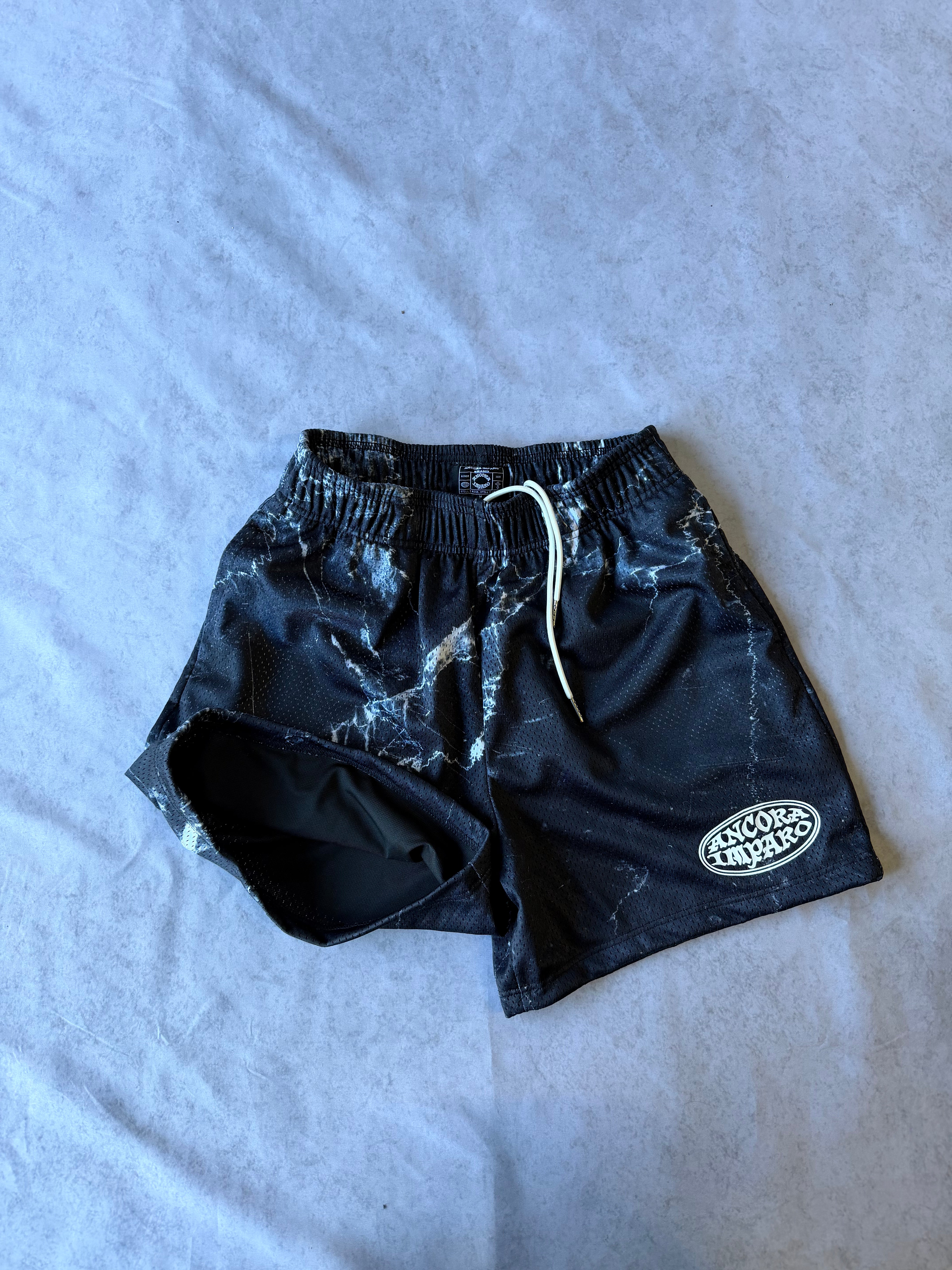 BLACK MARBLE DISCIPLINE SHORTS