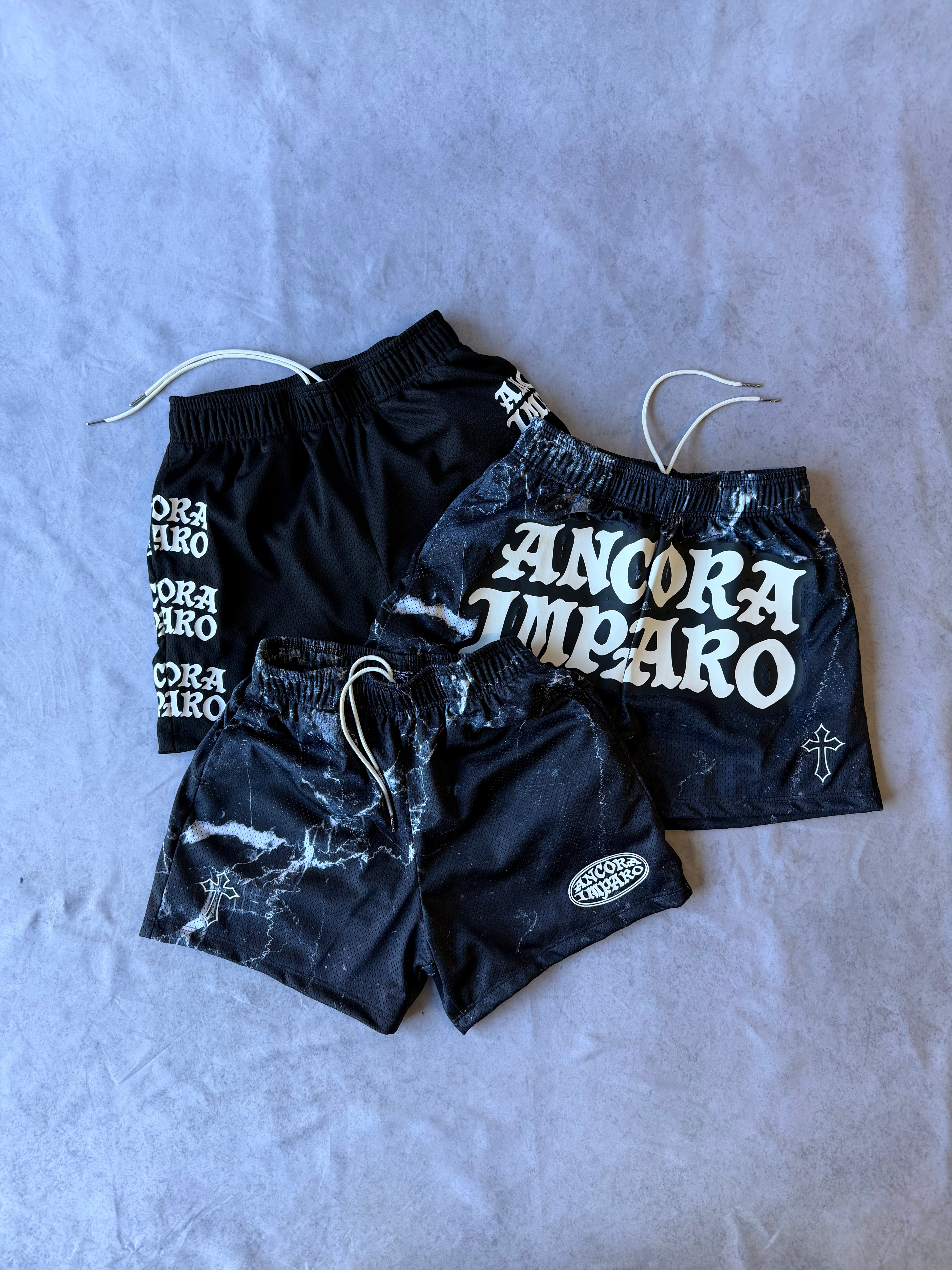 BLACK MARBLE DISCIPLINE SHORTS