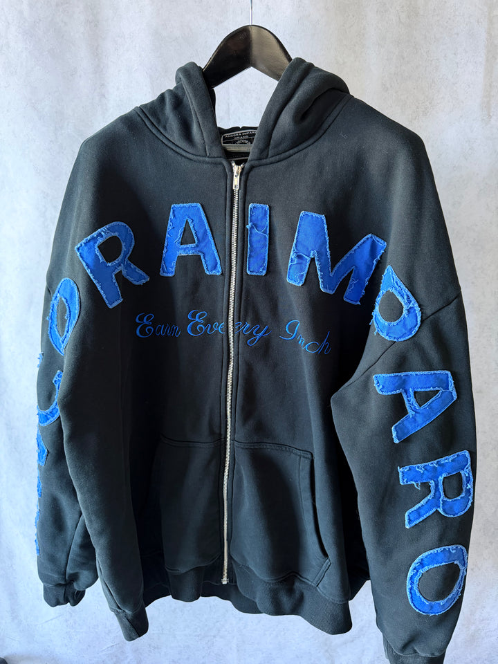 EARN EVERY INCH HOODIE - BLACK COBALT