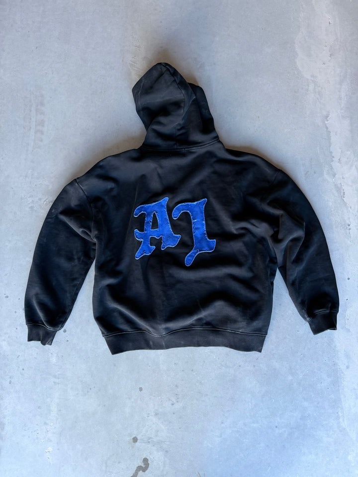 EARN EVERY INCH HOODIE - BLACK COBALT