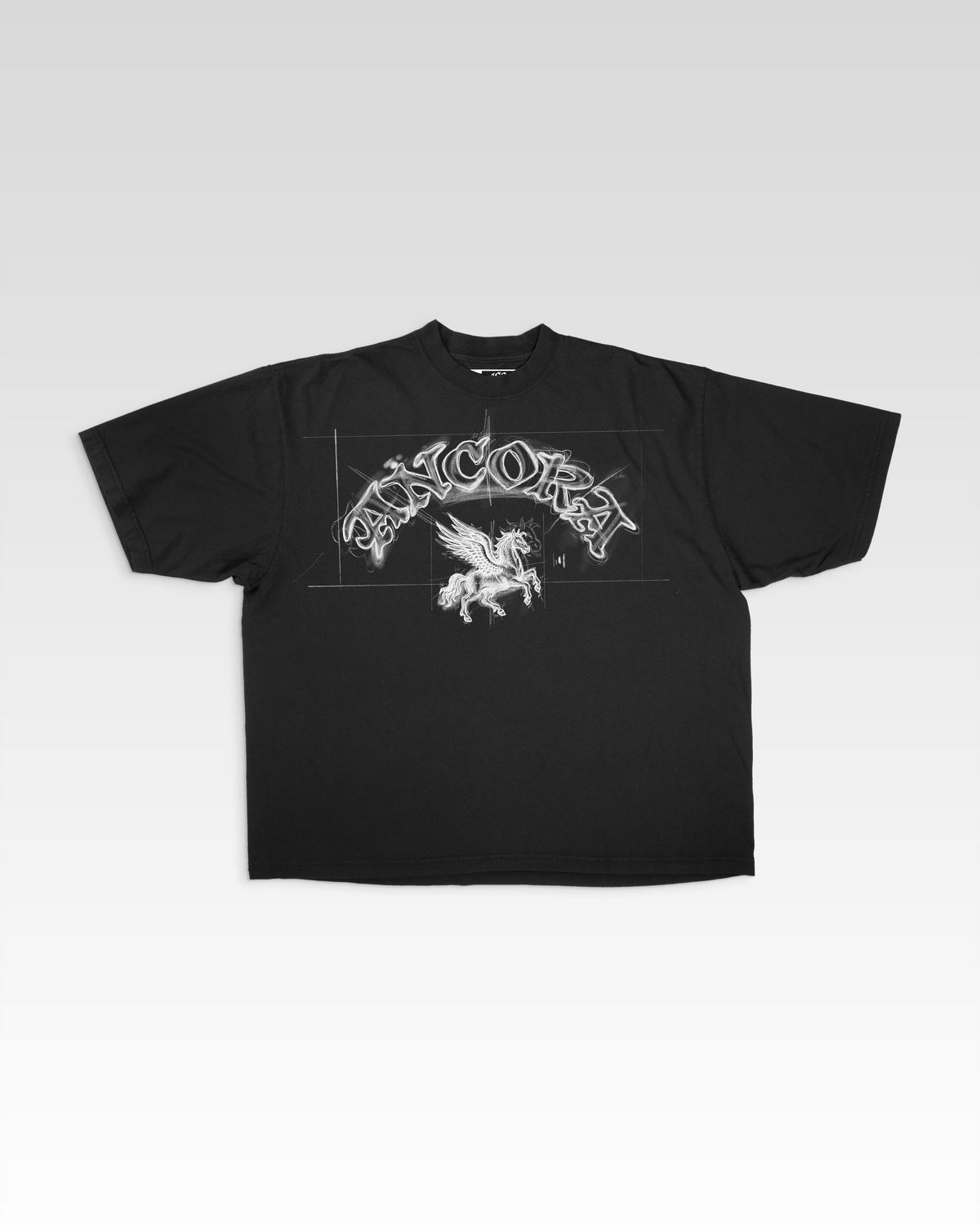 BLUEPRINT TEE IN ZWART