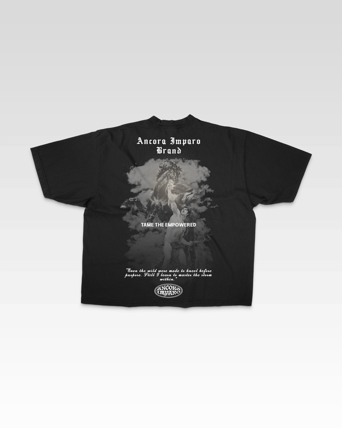 ALEXANDER TEMT BUCEPHALUS T-SHIRT IN ZWART