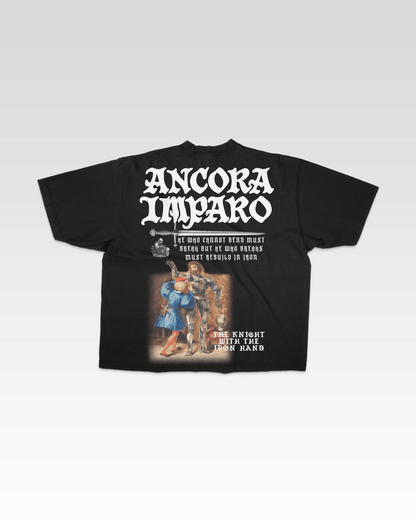 IRON HAND TEE IN BLACK