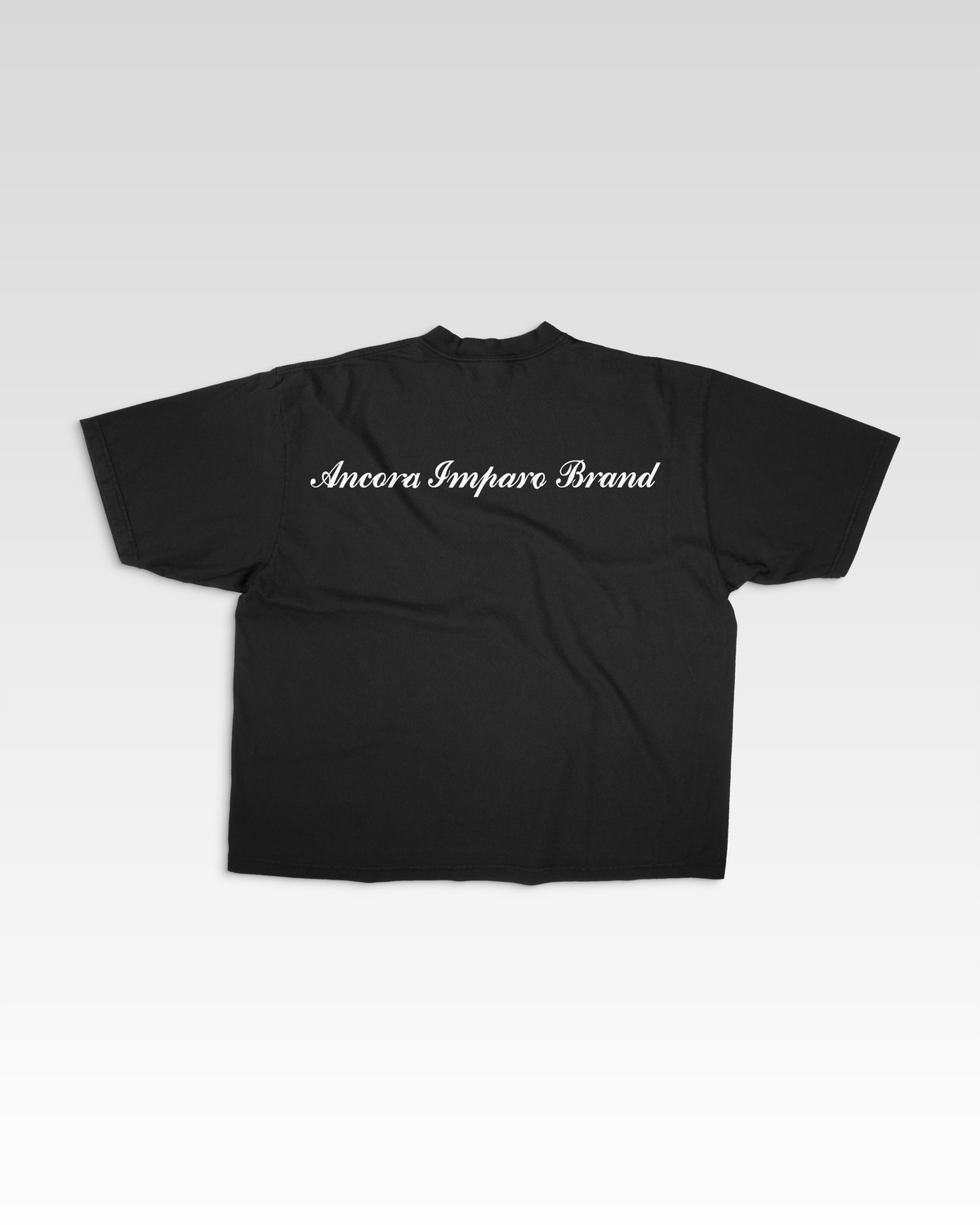 AMERICANA HERITAGE T-SHIRT MET OVERLAPPENDE SCHOUDERS IN ZWART