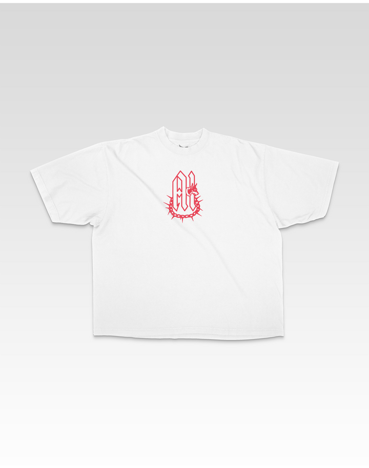 NON OMNIS MORIAR TEE IN WHITE