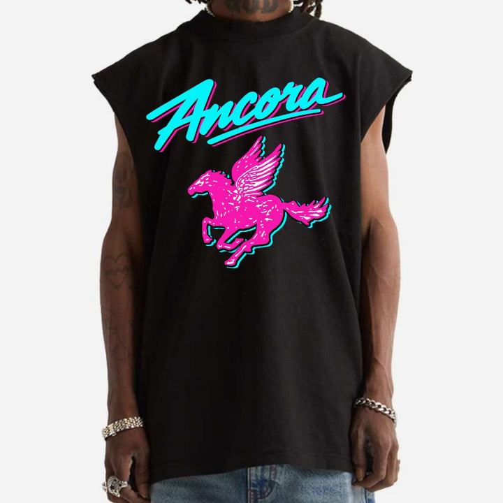 ANCORA VICE CITY MUSCLE TEE - BLACK
