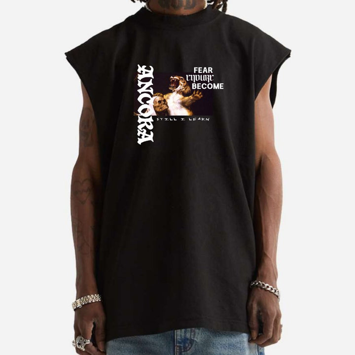 FEAR ENDURE BECOME SW MUSCLE TEE IN BLACK