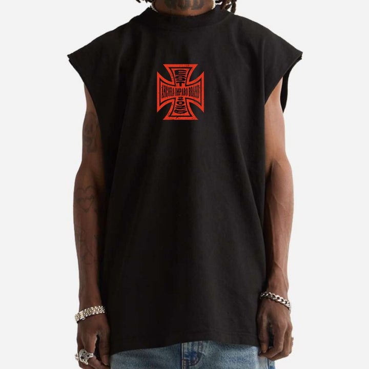 WCC ANCORA IMPARO EST SW MUSCLE TEE IN BLACK & RED