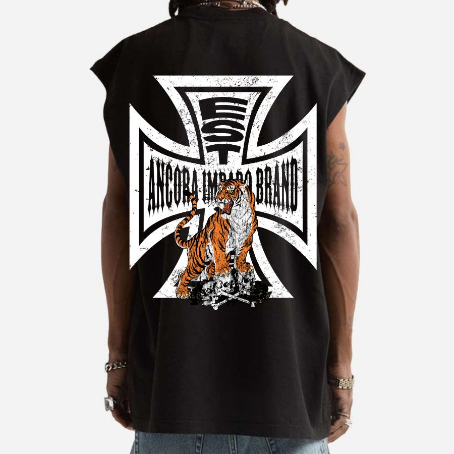 WCC ANCORA IMPARO EST TIGER SW MUSCLE TEE - BLACK