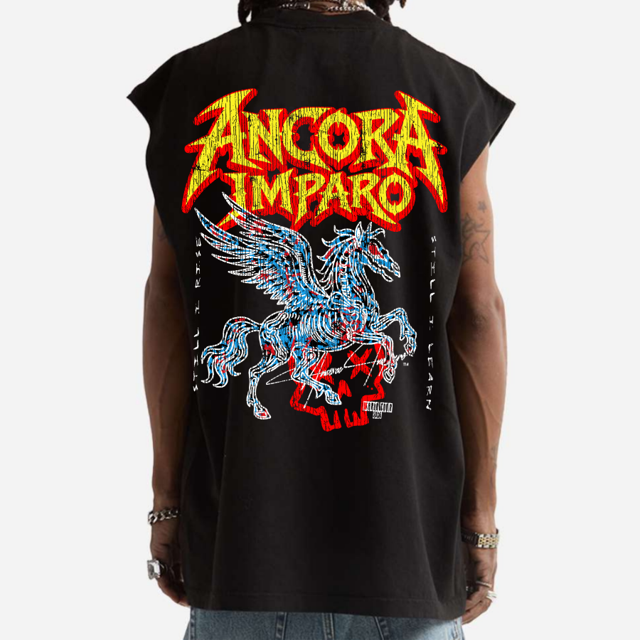 PEGASUS OF DARKNESS SW MUSCLE TEE IN BLACK