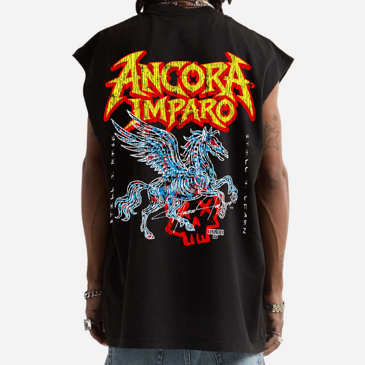 PEGASUS OF DARKNESS SW MUSCLE TEE IN BLACK