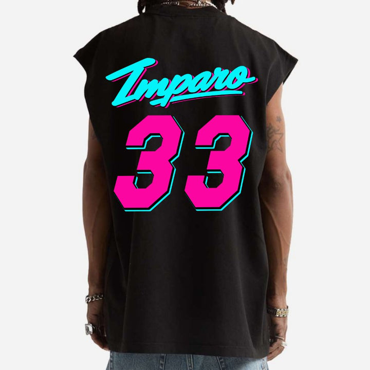 ANCORA VICE CITY MUSCLE TEE - BLACK