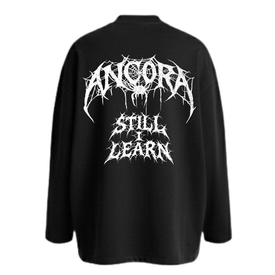 ANCORA SPIDER LONG SLEEVE TEE IN BLACK