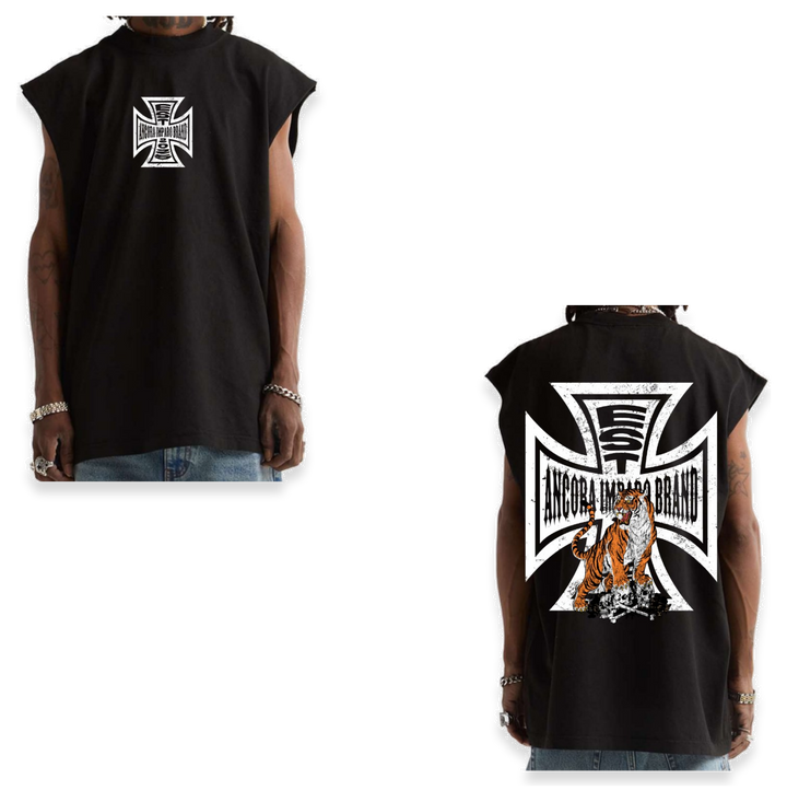 WCC ANCORA IMPARO EST TIGER SW MUSCLE TEE - BLACK