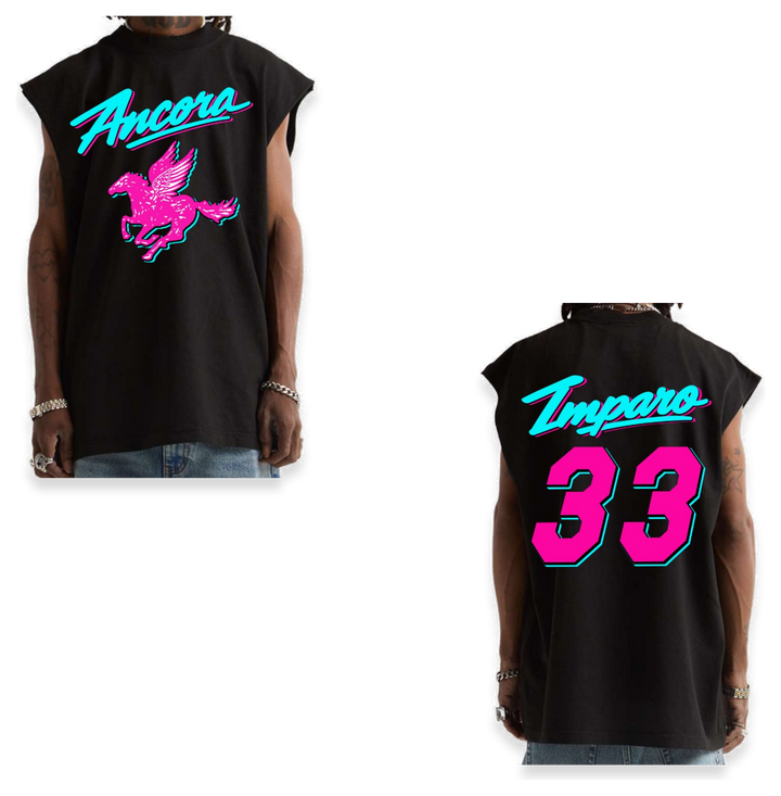 ANCORA VICE CITY MUSCLE TEE - BLACK