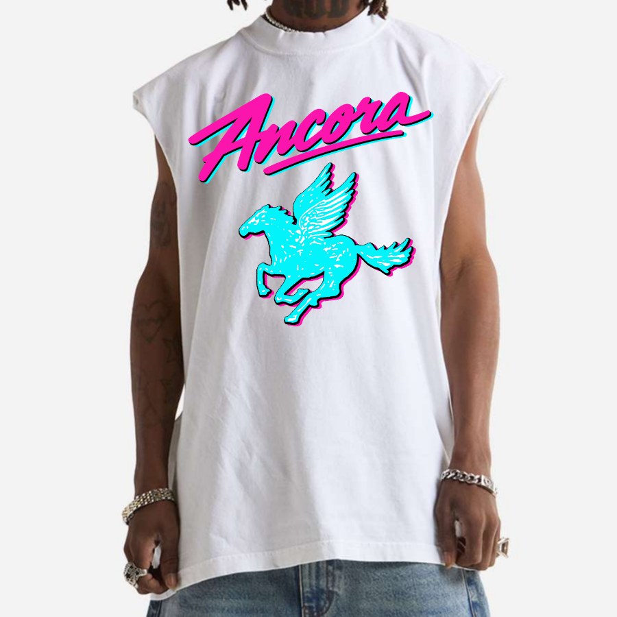 ANCORA VICE CITY MUSCLE TEE - WHITE
