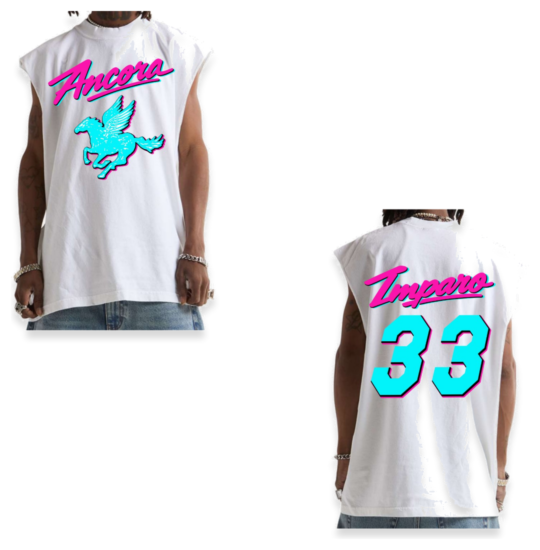 ANCORA VICE CITY MUSCLE TEE - WHITE