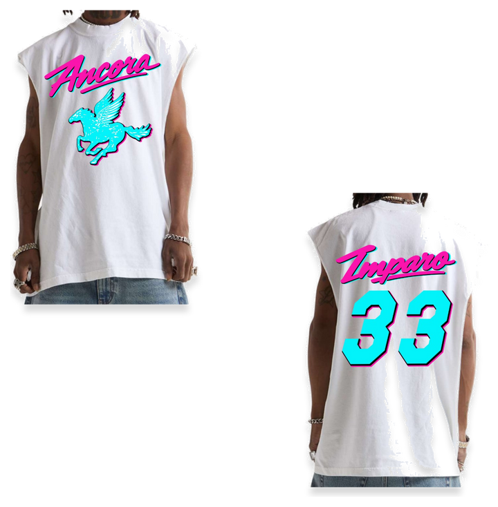 ANCORA VICE CITY MUSCLE TEE - WHITE