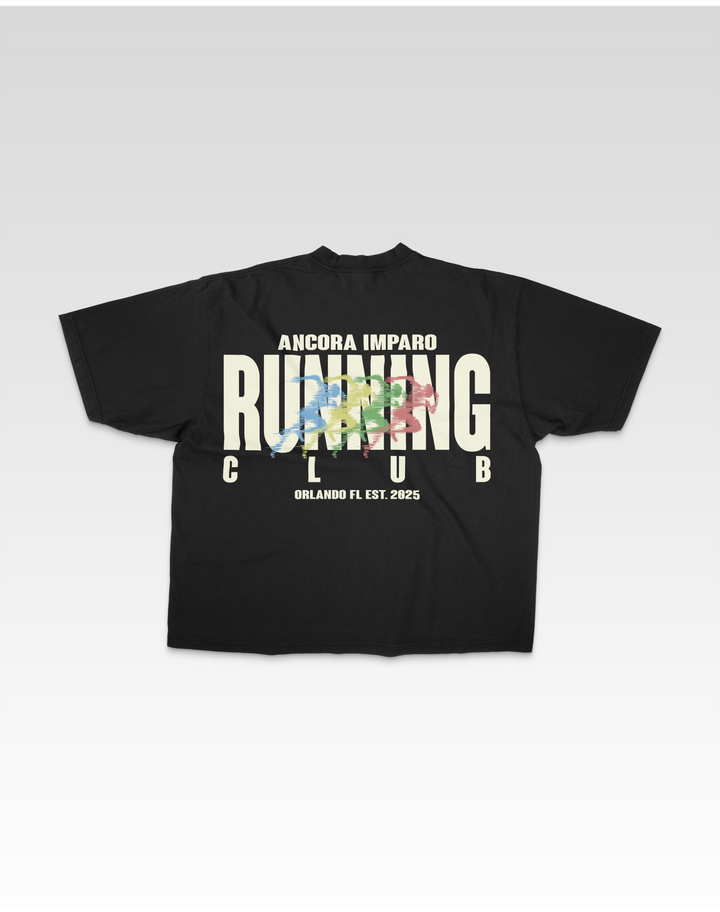 RUNNING CLUB TEE IN BLACK