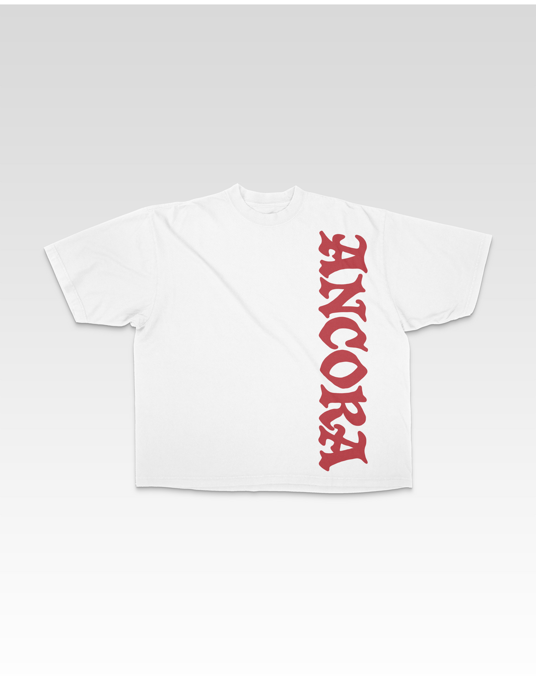 FUNDAMENTAL SIDEWAYS TEE - WHITE & RED