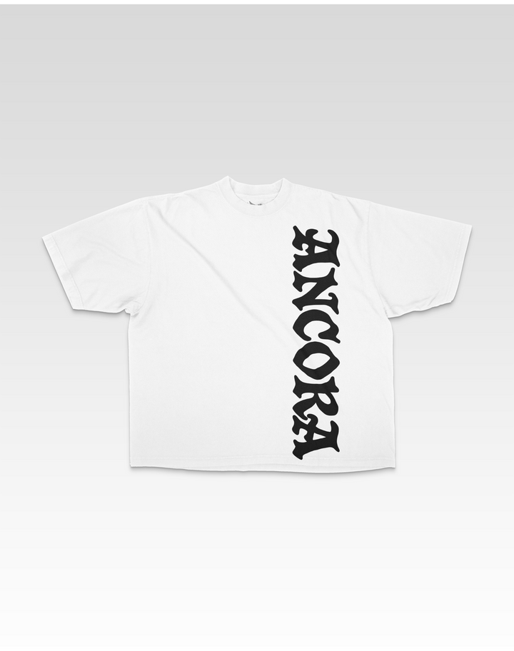 FUNDAMENTAL SIDEWAYS TEE - WHITE & BLACK