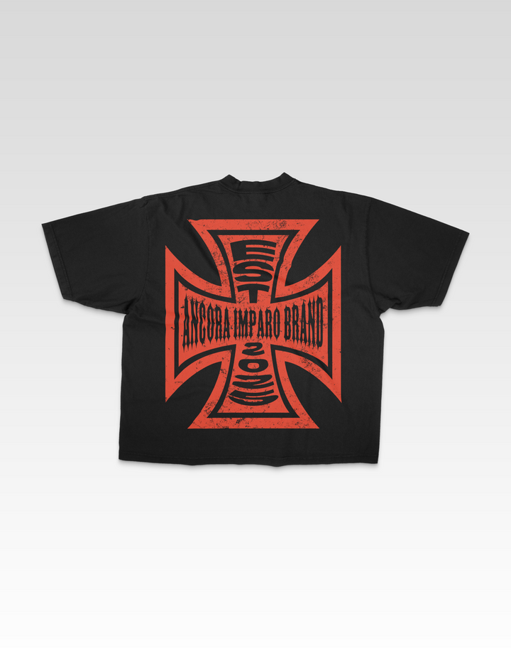 WCC ANCORA IMPARO EST TEE IN BLACK & RED